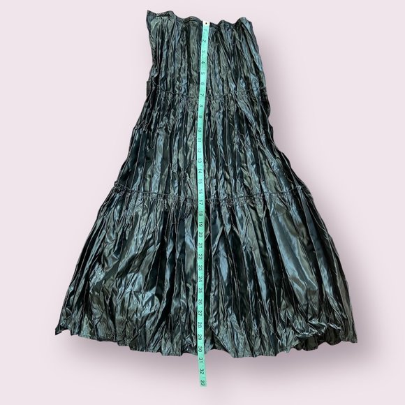 Vintage Y2K Metallic Taffeta Long Skirt - Picture 5 of 5